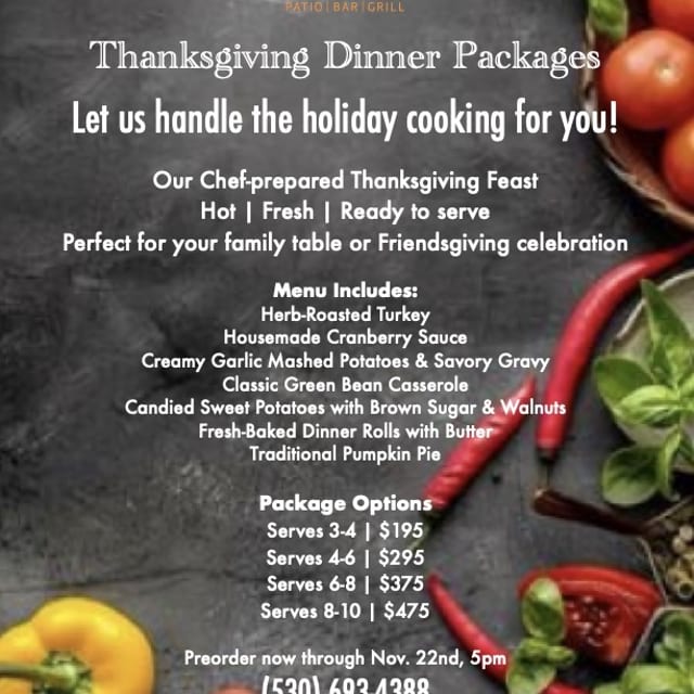 Thanks Giving Dinner Packages