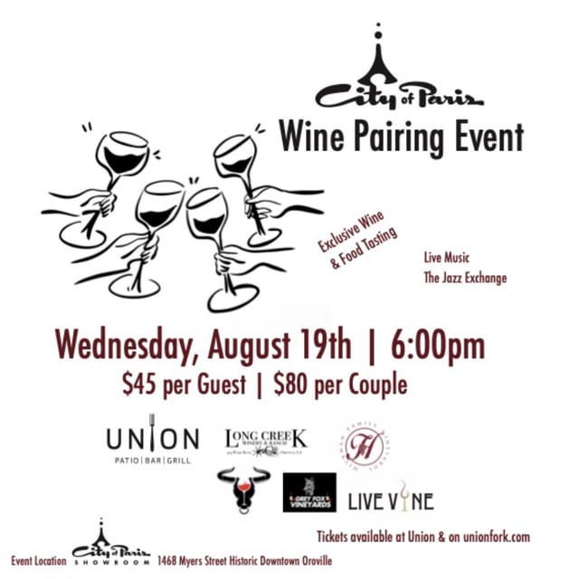 City of Paris Wine Pairing Event