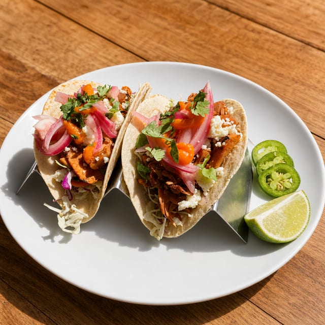 Two Jackfruit Tacos.