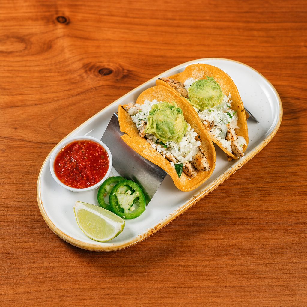 Two Chicken Tacos.