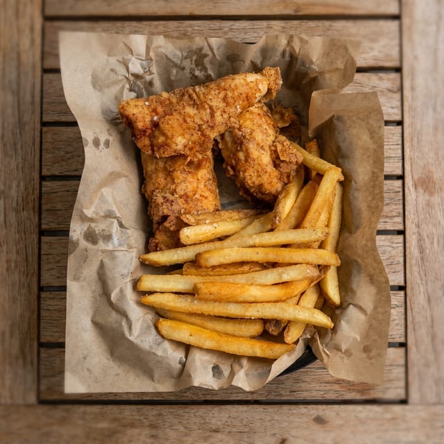 Chicken Bites & Fries.