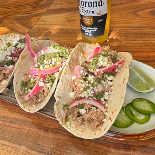 Three Mojo Pork Tacos